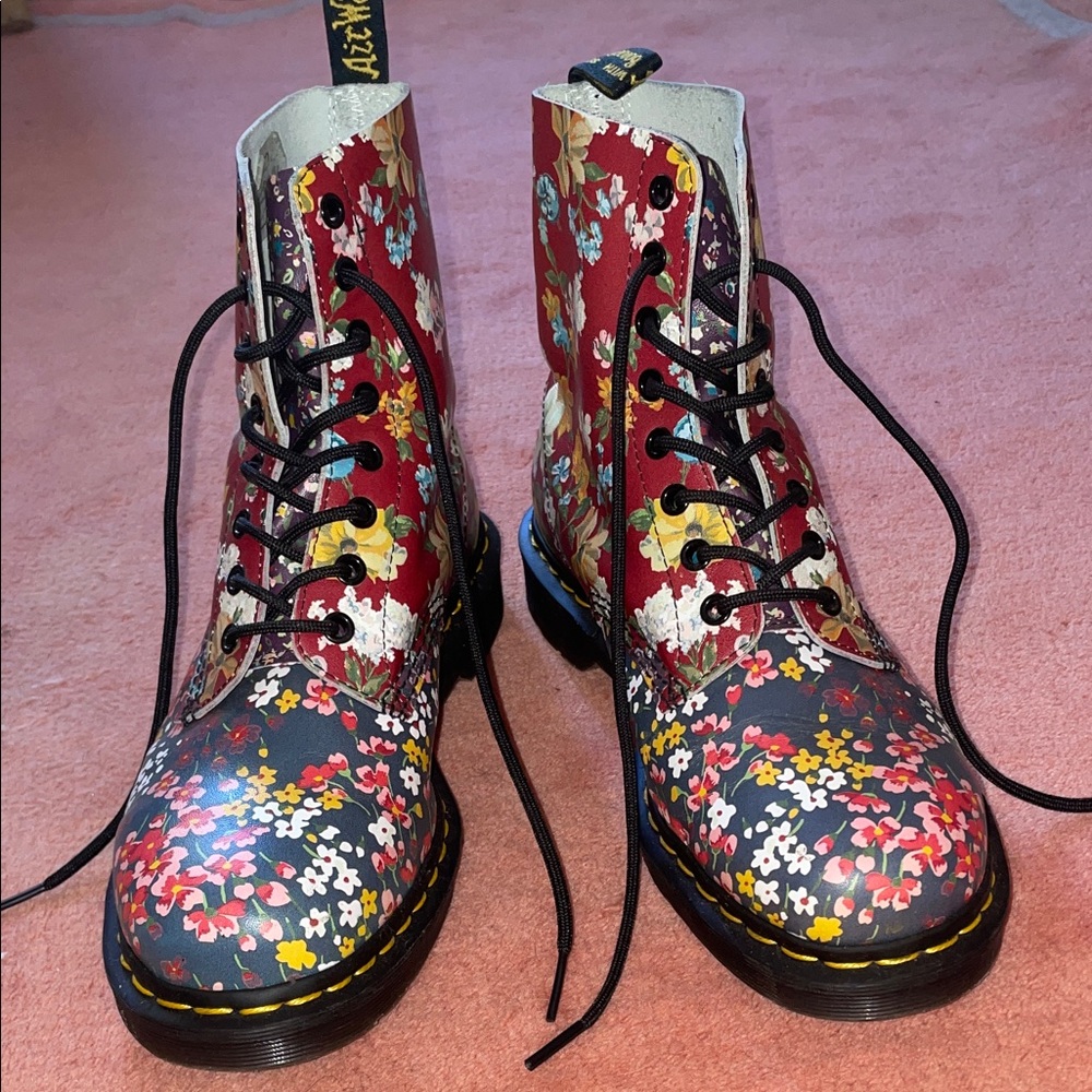 Dr. Marten’s Floral Lace-Up Boots